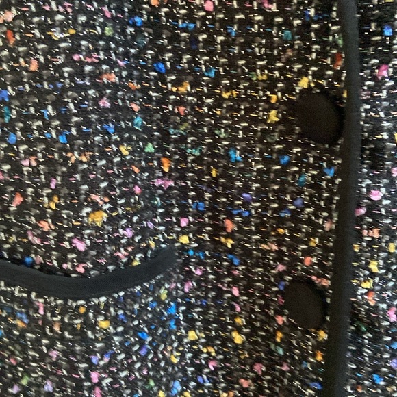Susan Graver Style blazer sz M black multi- color fleck nwt - Picture 2 of 6